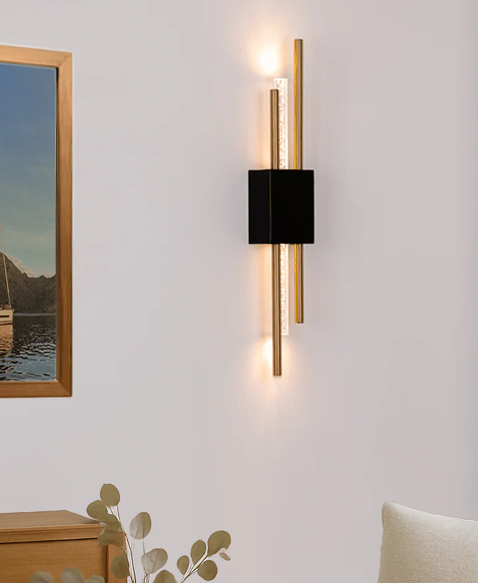 Glitch Wall Light Black & Gold • 2 Pack