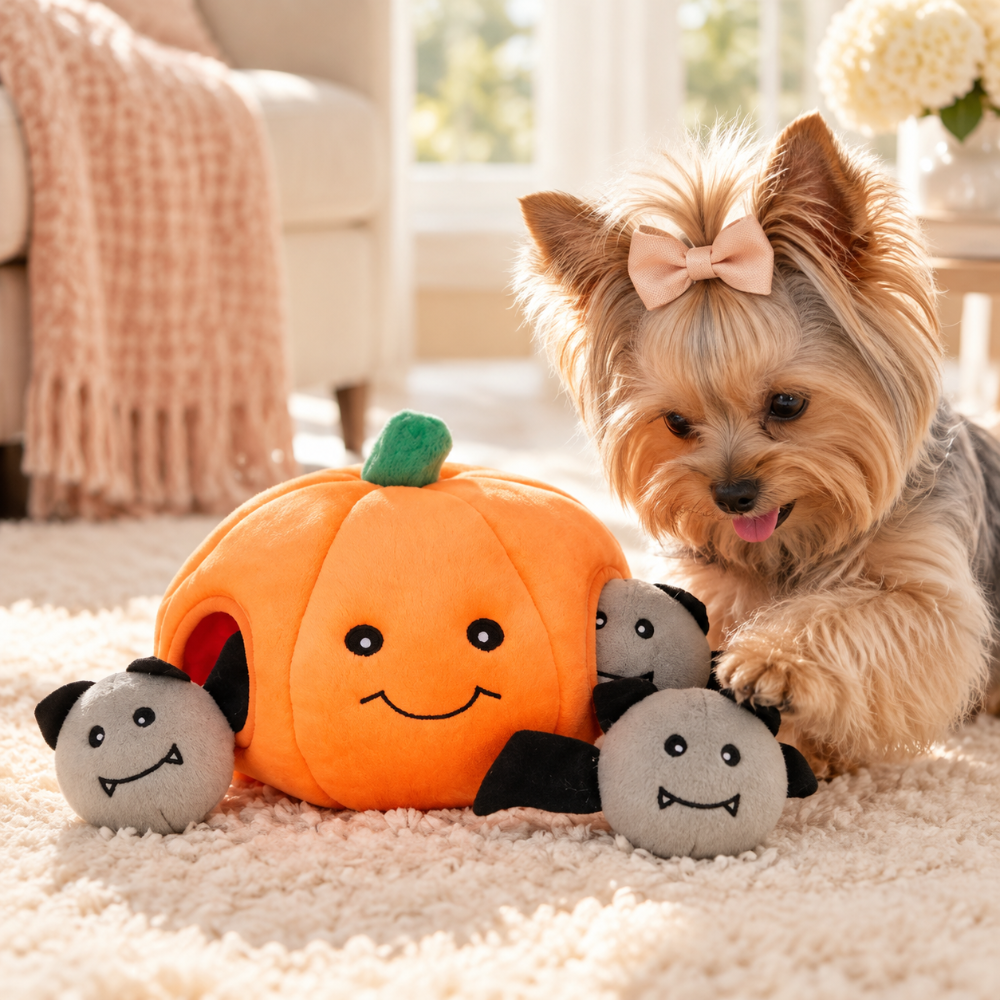 Zippy Paws Halloween Burrow Pumpkin Toy