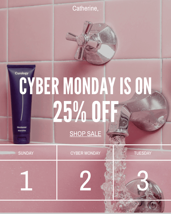 new arrivals cyber monday email example