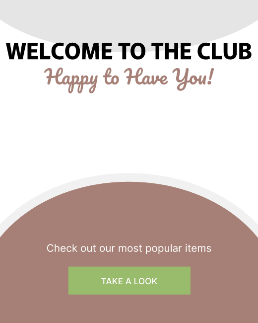 Welcome email example with two products