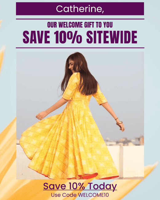 Welcome email example with yellow flowers