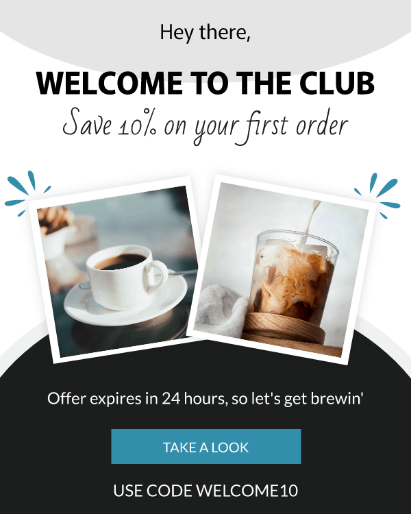 welcome email with graphics